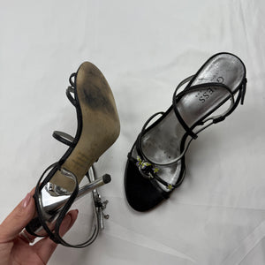 Black butterfly charms heels (37)