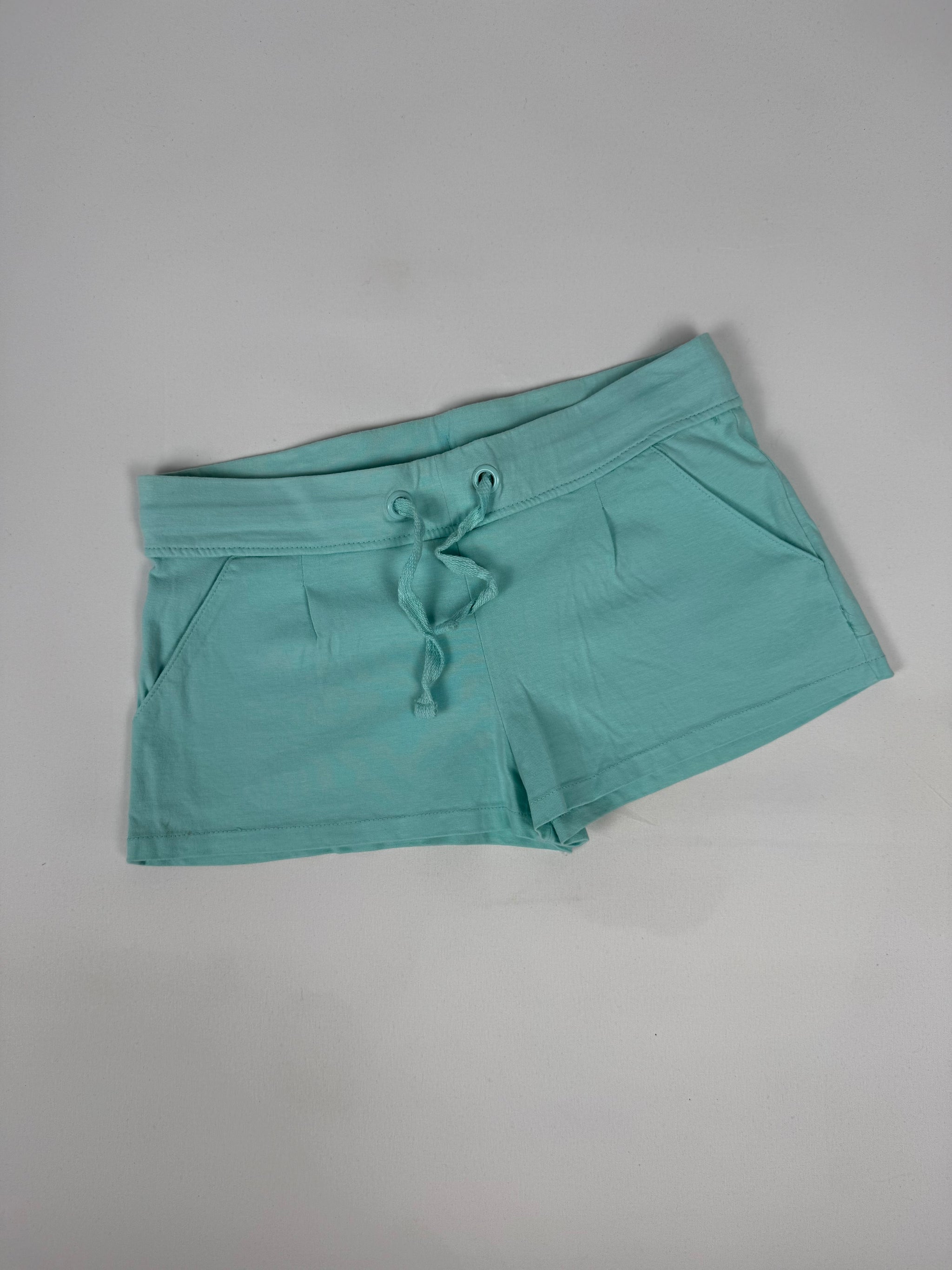 Blue cotton activewear mini short (XS)