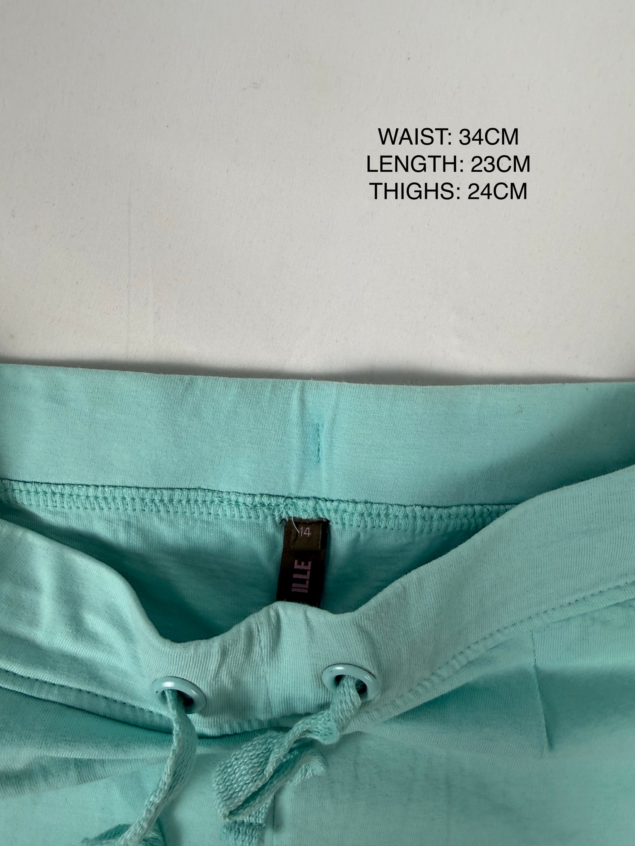Blue cotton activewear mini short (XS)