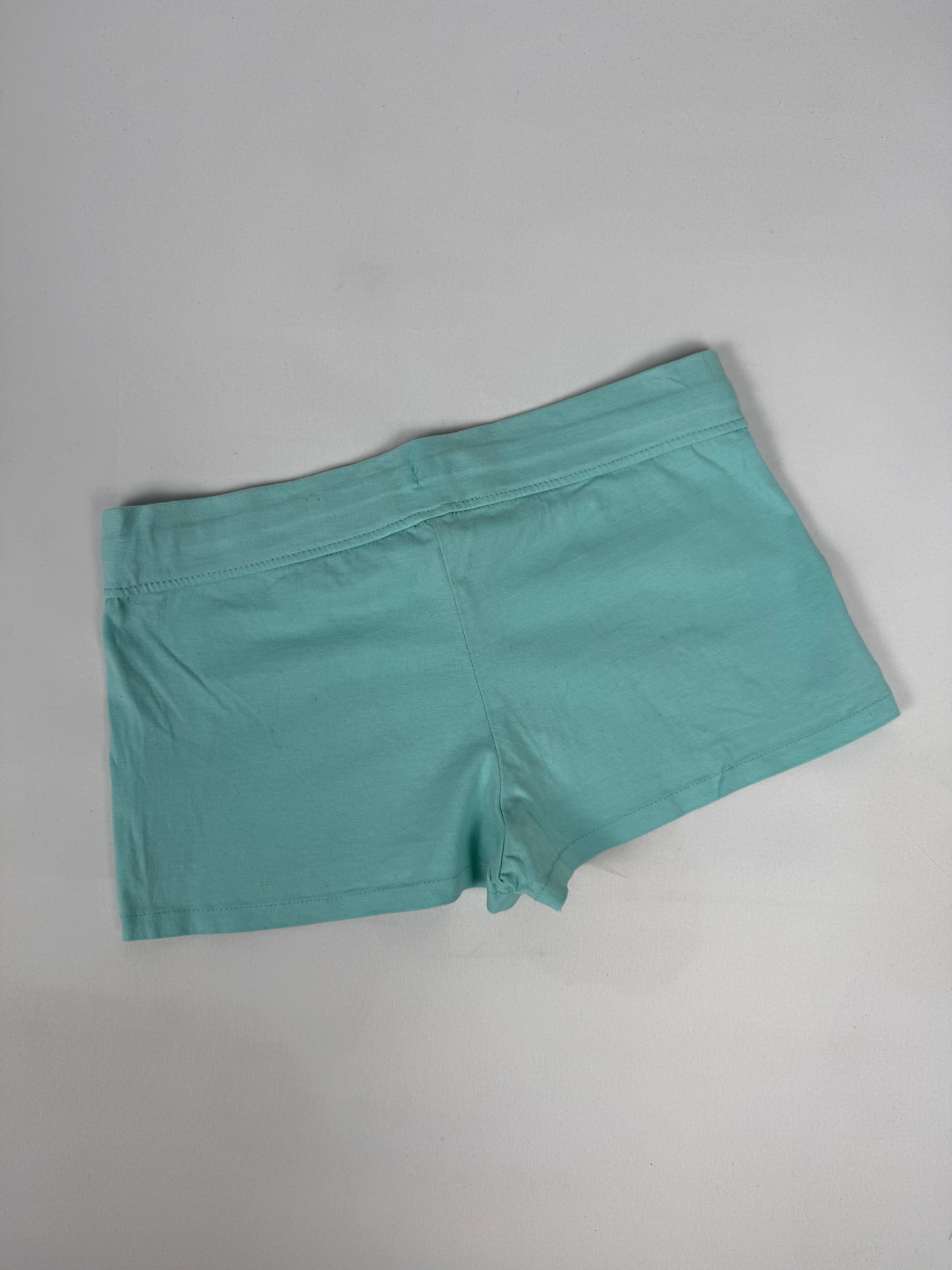 Blue cotton activewear mini short (XS)