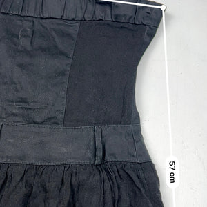 Black pleated mini dress (L)
