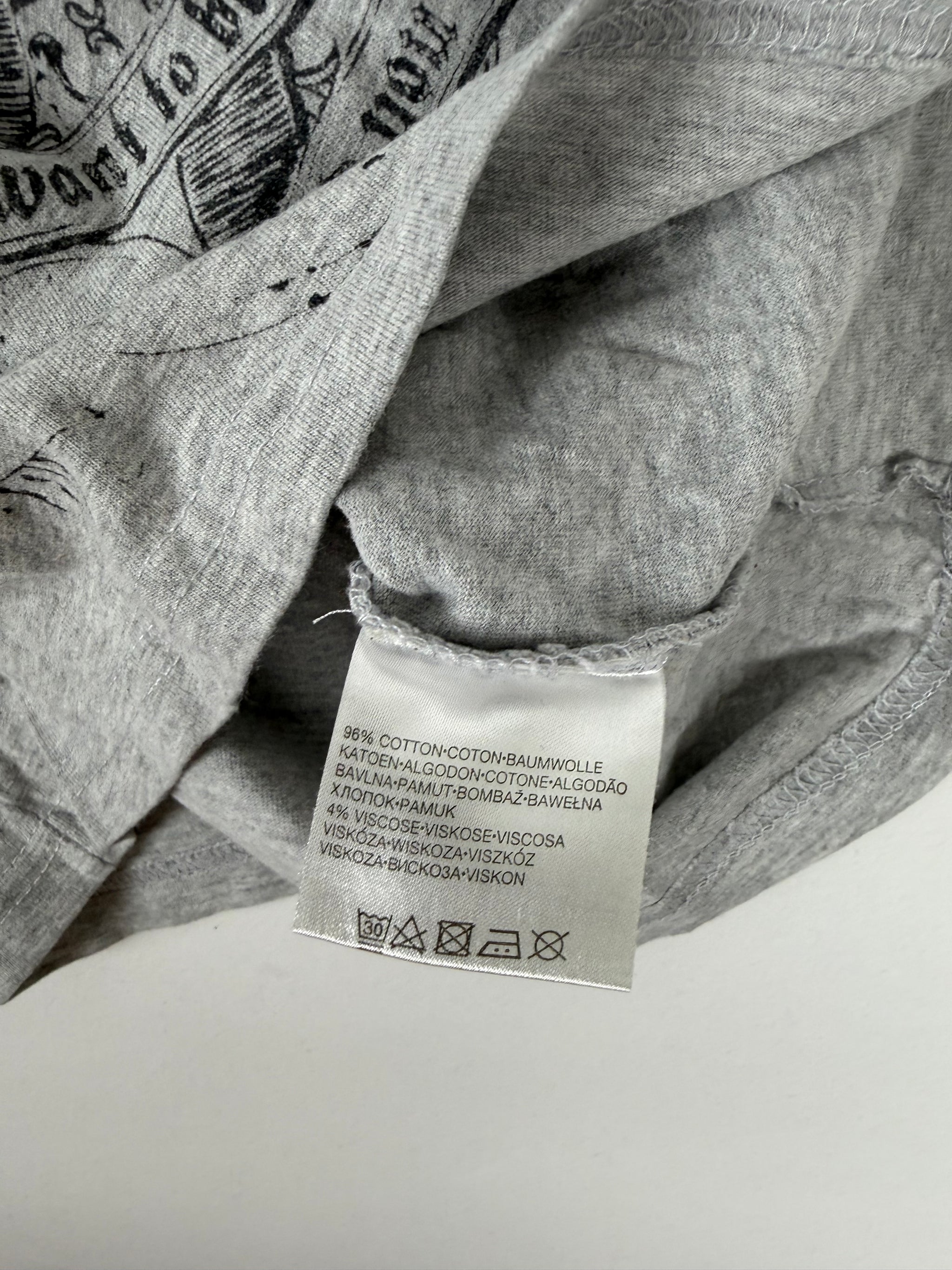 Grey hooded cotton tee (S)