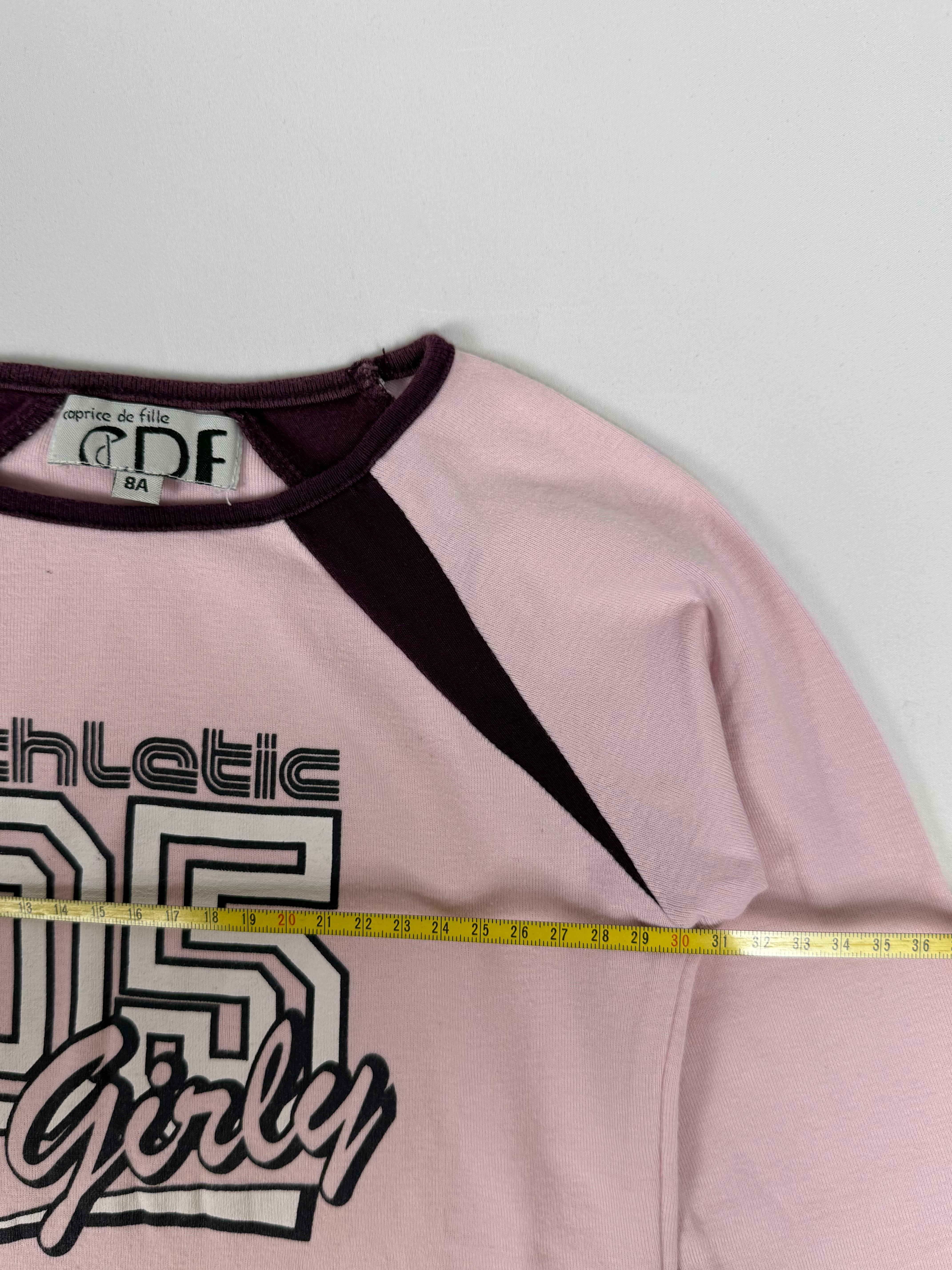 Baby pink graphic long sleeves top (XS)