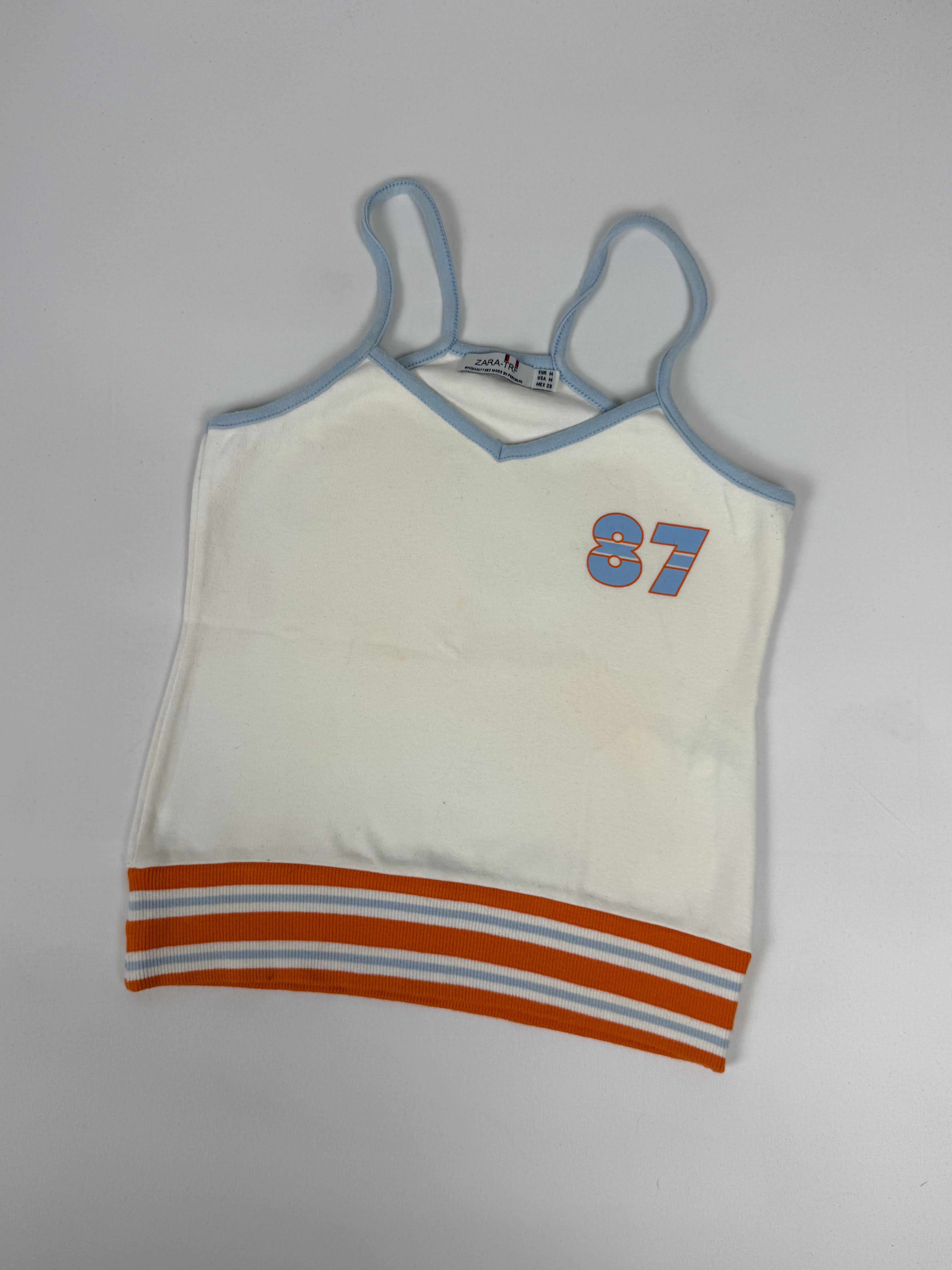 White activewear cotton top (M)