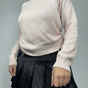 Baby pink round neck jumper (S/M)