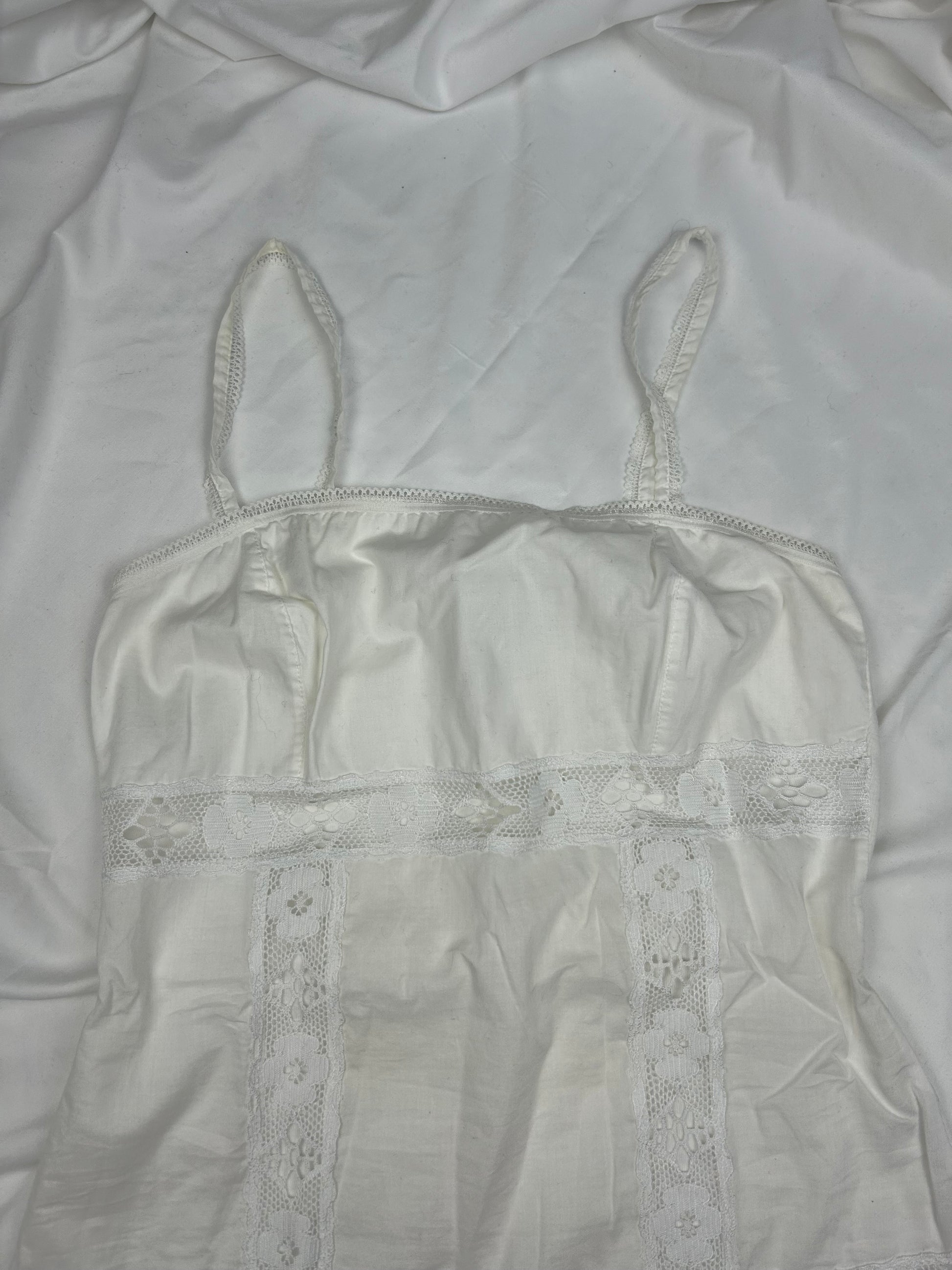 White 100% cotton cami top (S/M)
