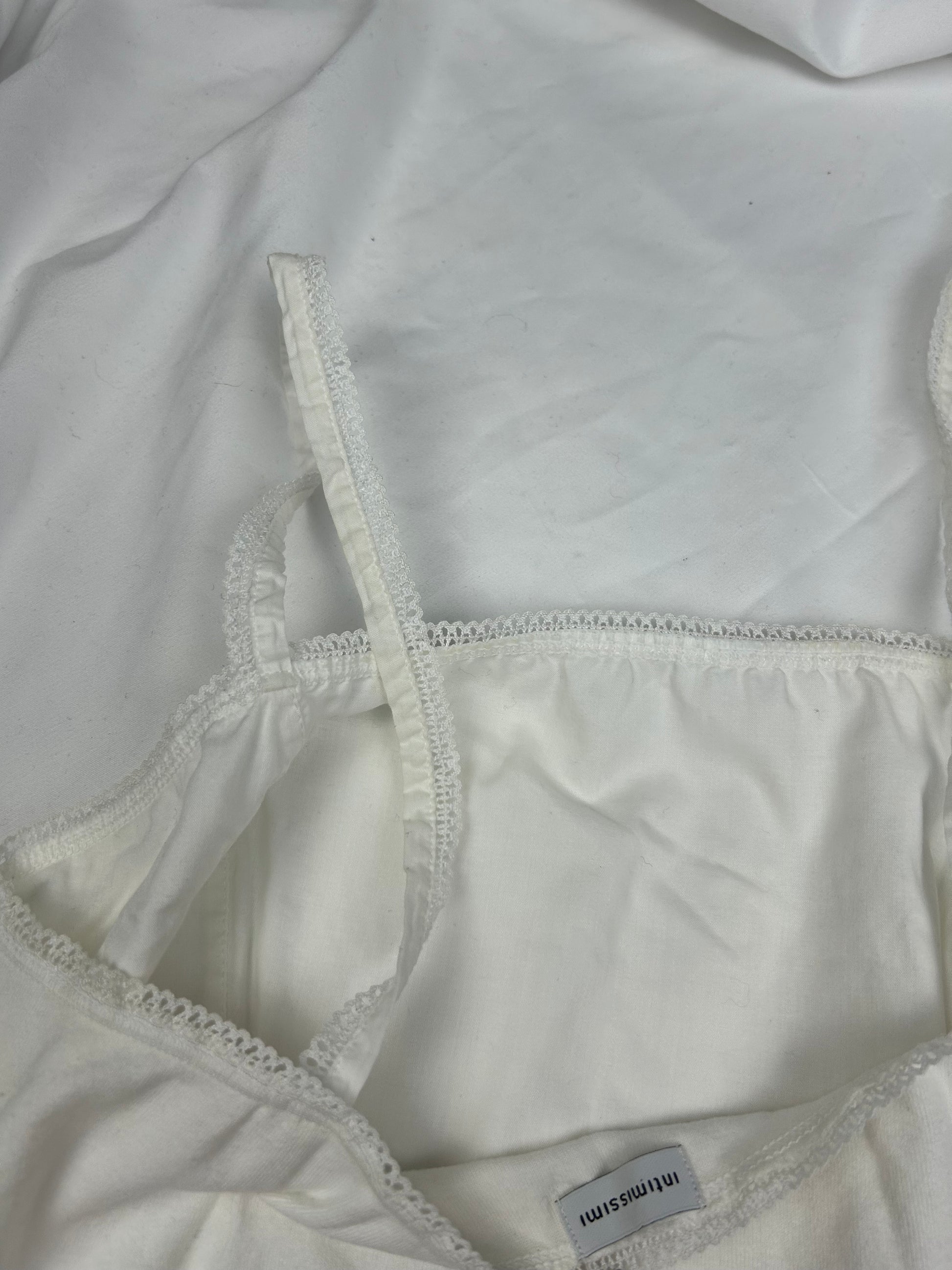 White 100% cotton cami top (S/M)