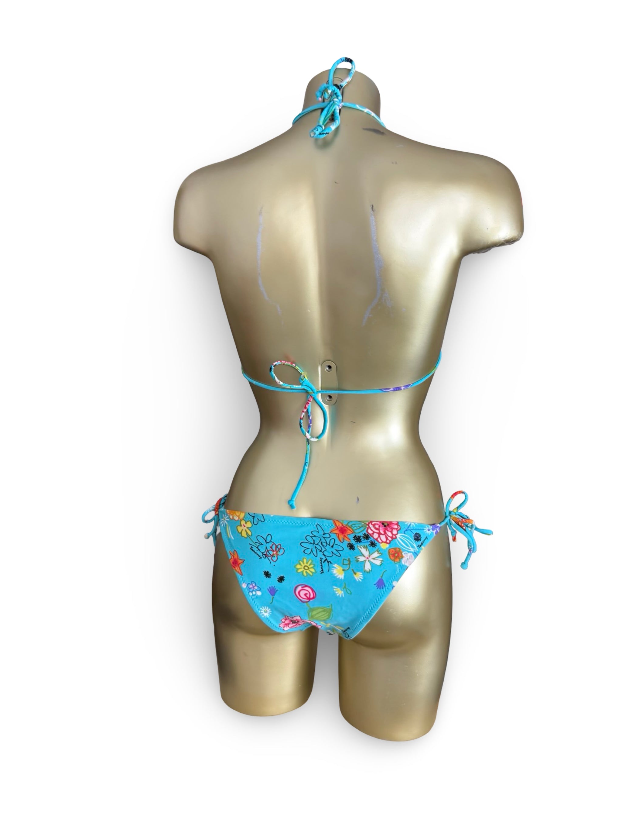 Blue floral bikini set (M/L)