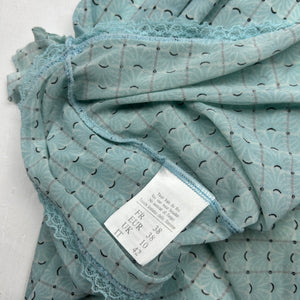Baby blue satin babydoll mini dress (M)