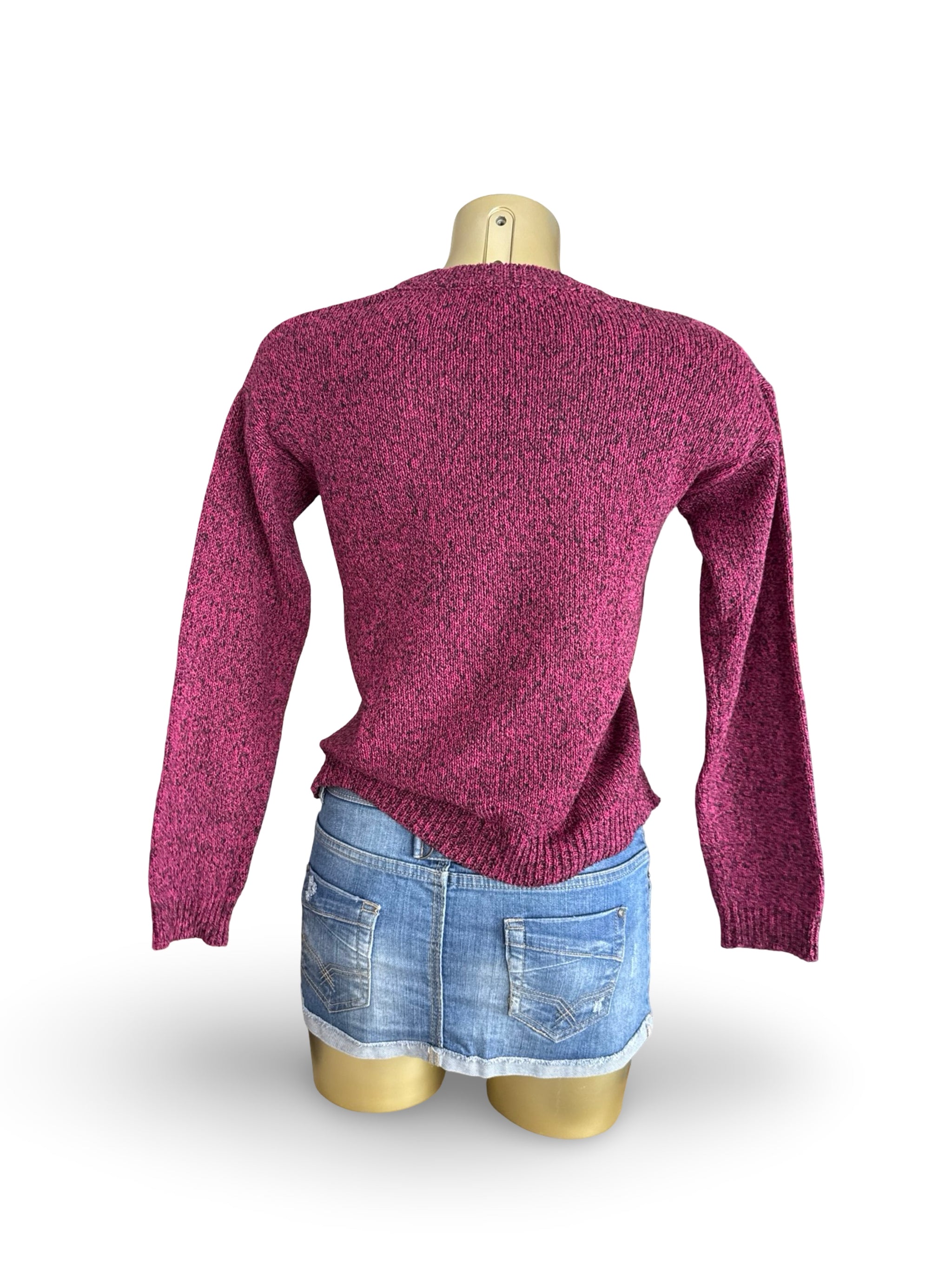 Purple spell out logo jumper (L)