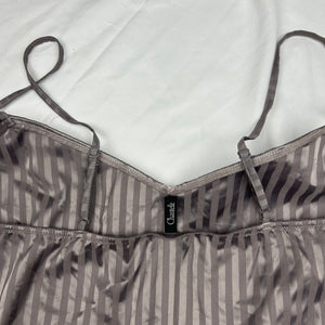 Brown silky babydoll mini dress (XL)