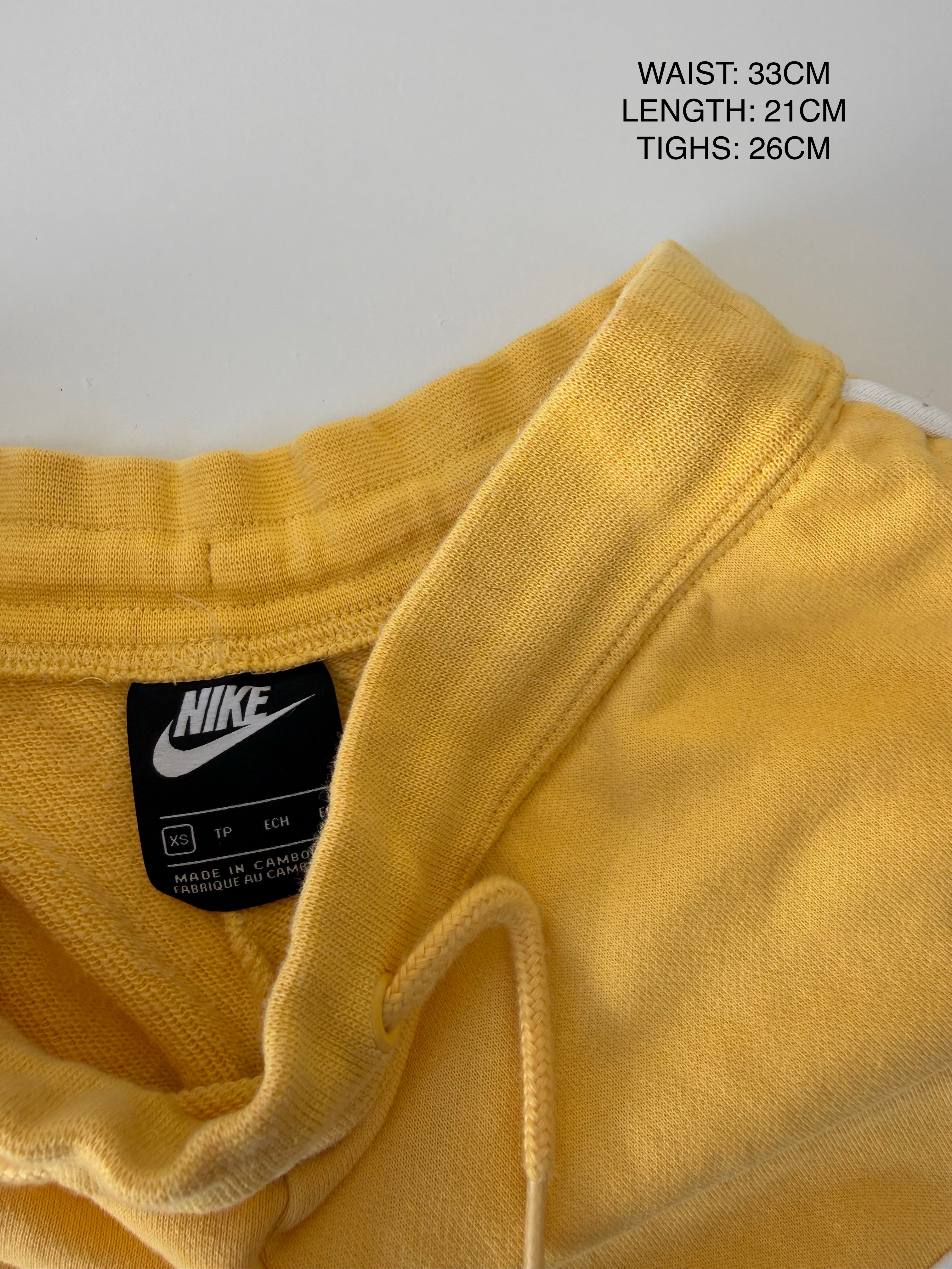 Yellow activewear low rise mini short (XS)