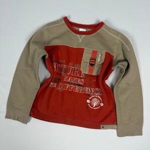 Beige graphic sweatshirt (XS)