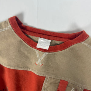 Beige graphic sweatshirt (XS)