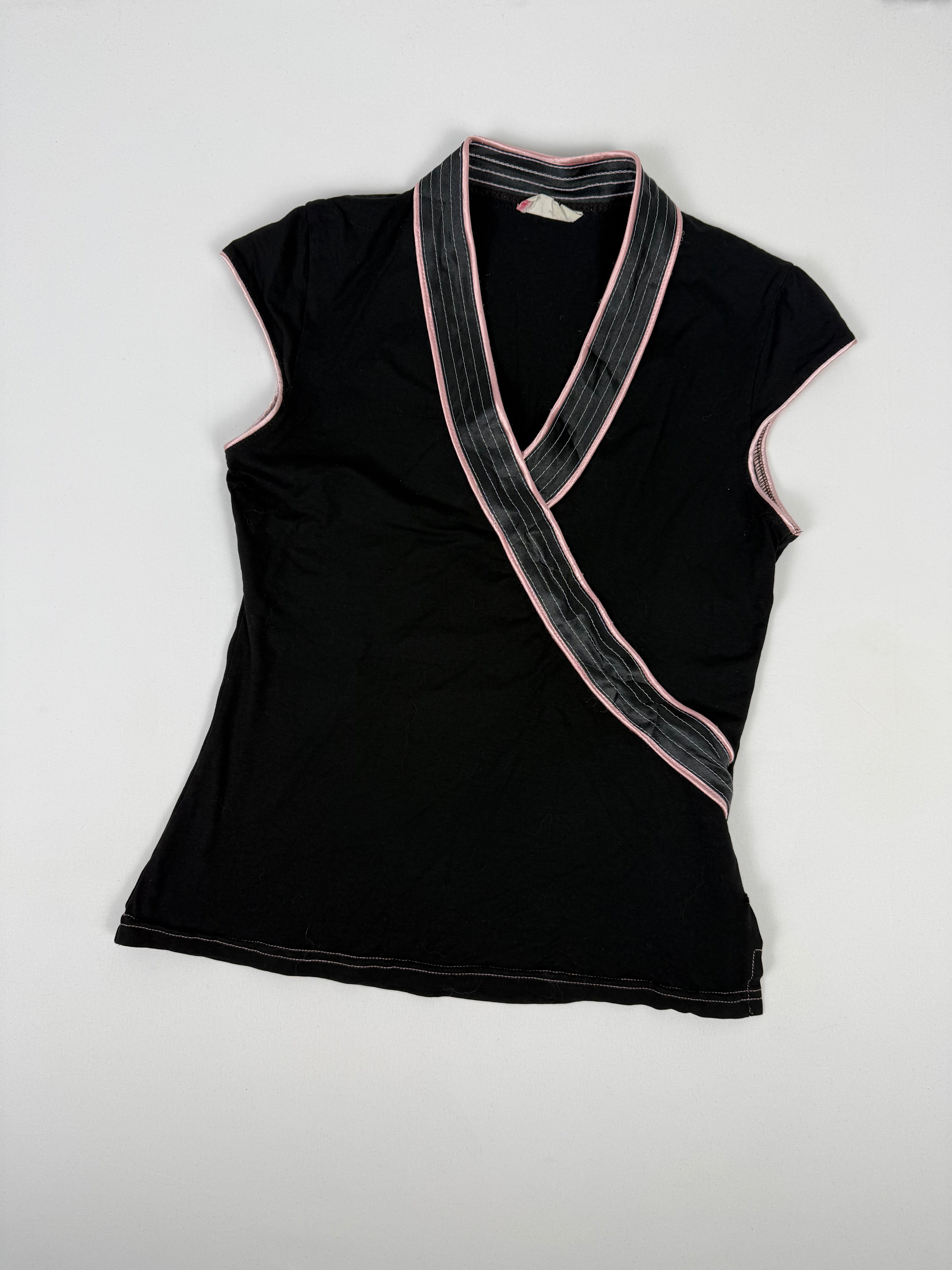 Black kimono tee (M)