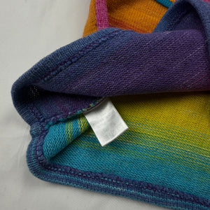Multicolor knitted backless tie up top (S)