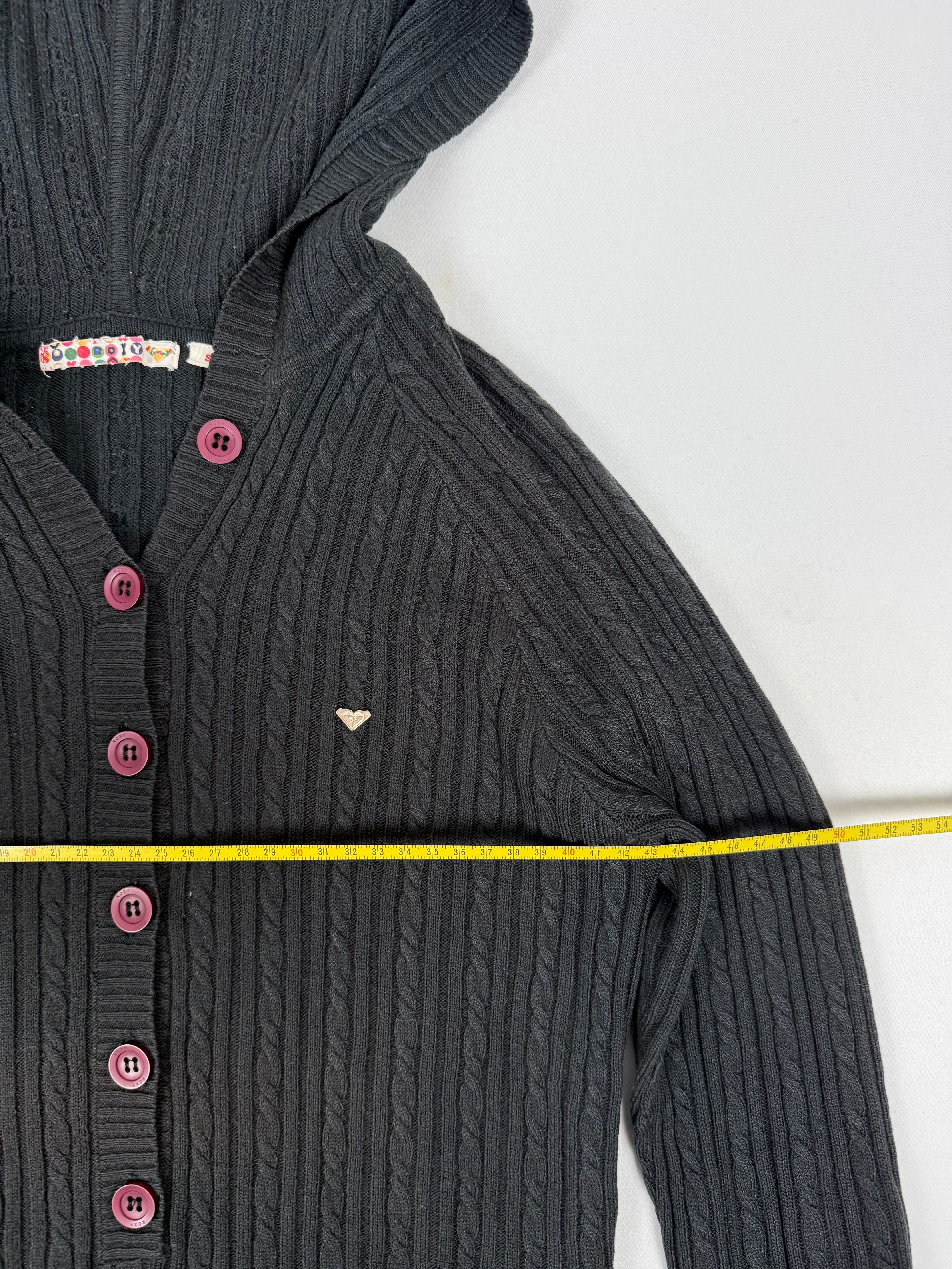 Brown cotton hooded jumper (S)