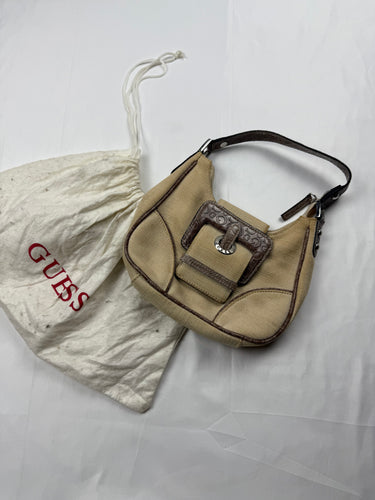 Beige buckle belt small shoulder bag (20x16cm)