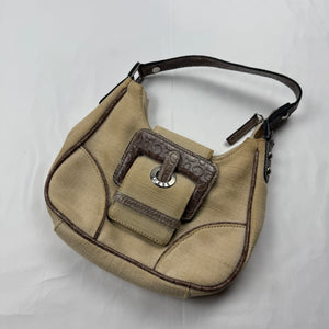 Beige buckle belt small shoulder bag (20x16cm)