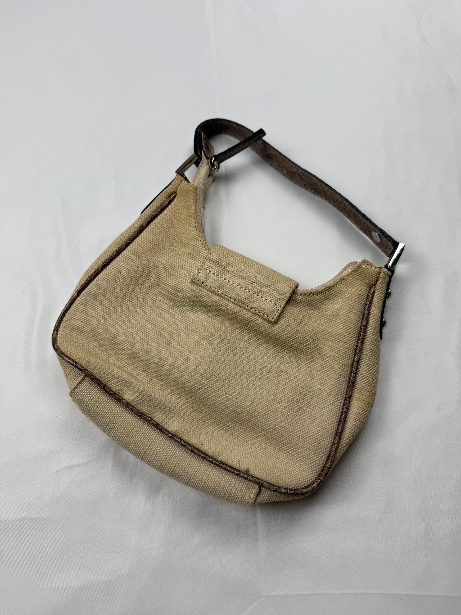 Beige buckle belt small shoulder bag (20x16cm)