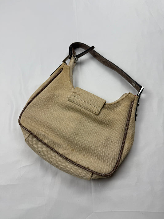 Beige buckle belt small shoulder bag (20x16cm)