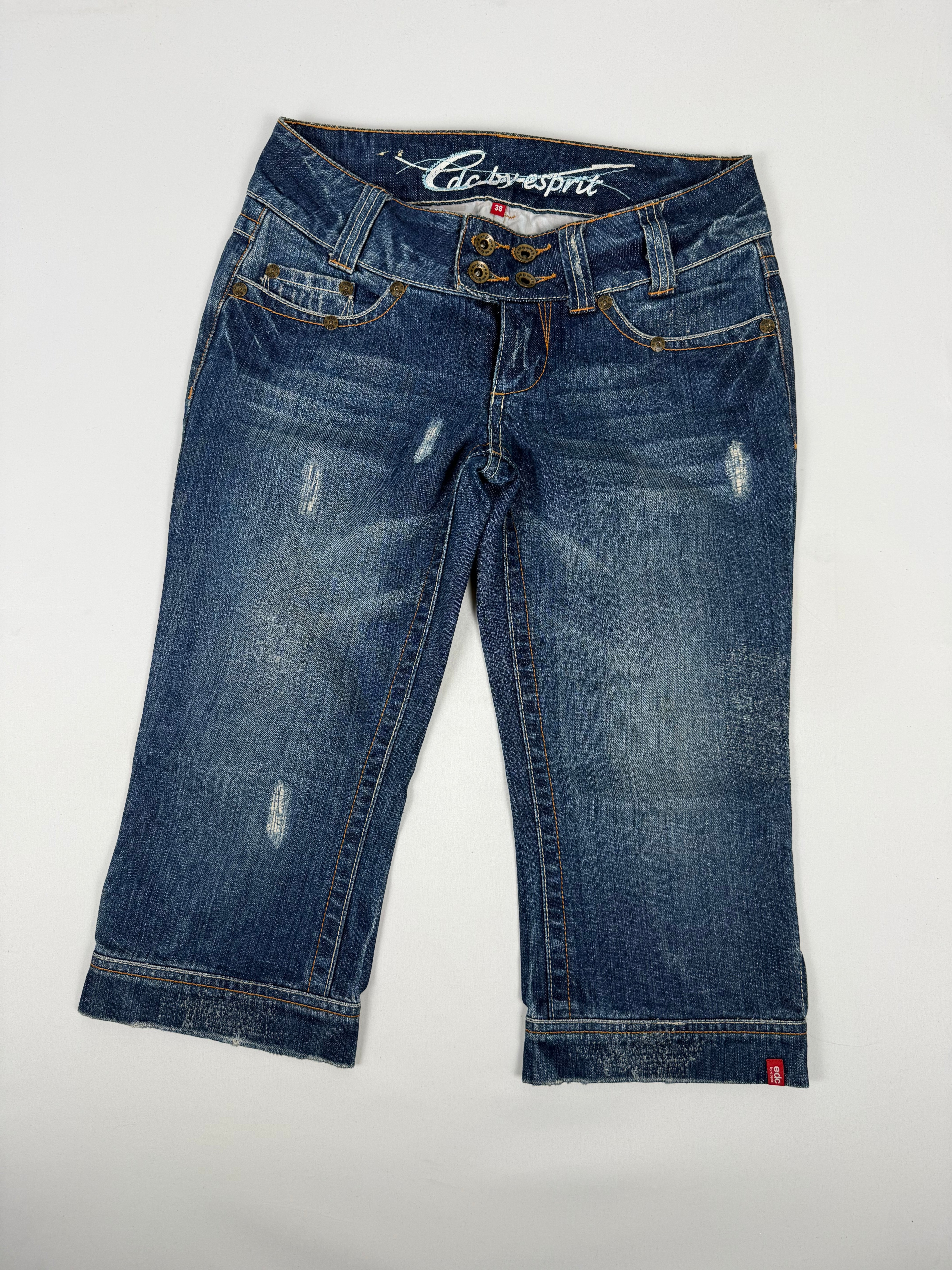 Blue denim capri pants (M)