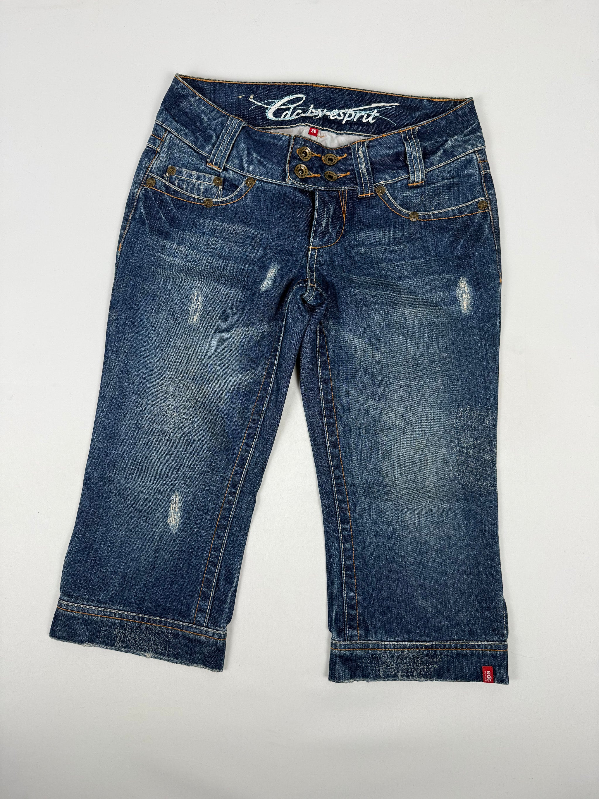 Blue denim capri pants (M)
