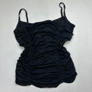 Black ruched cami top (M/L)