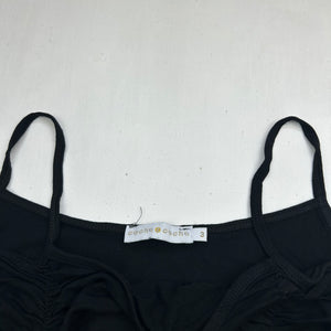Black ruched cami top (M/L)