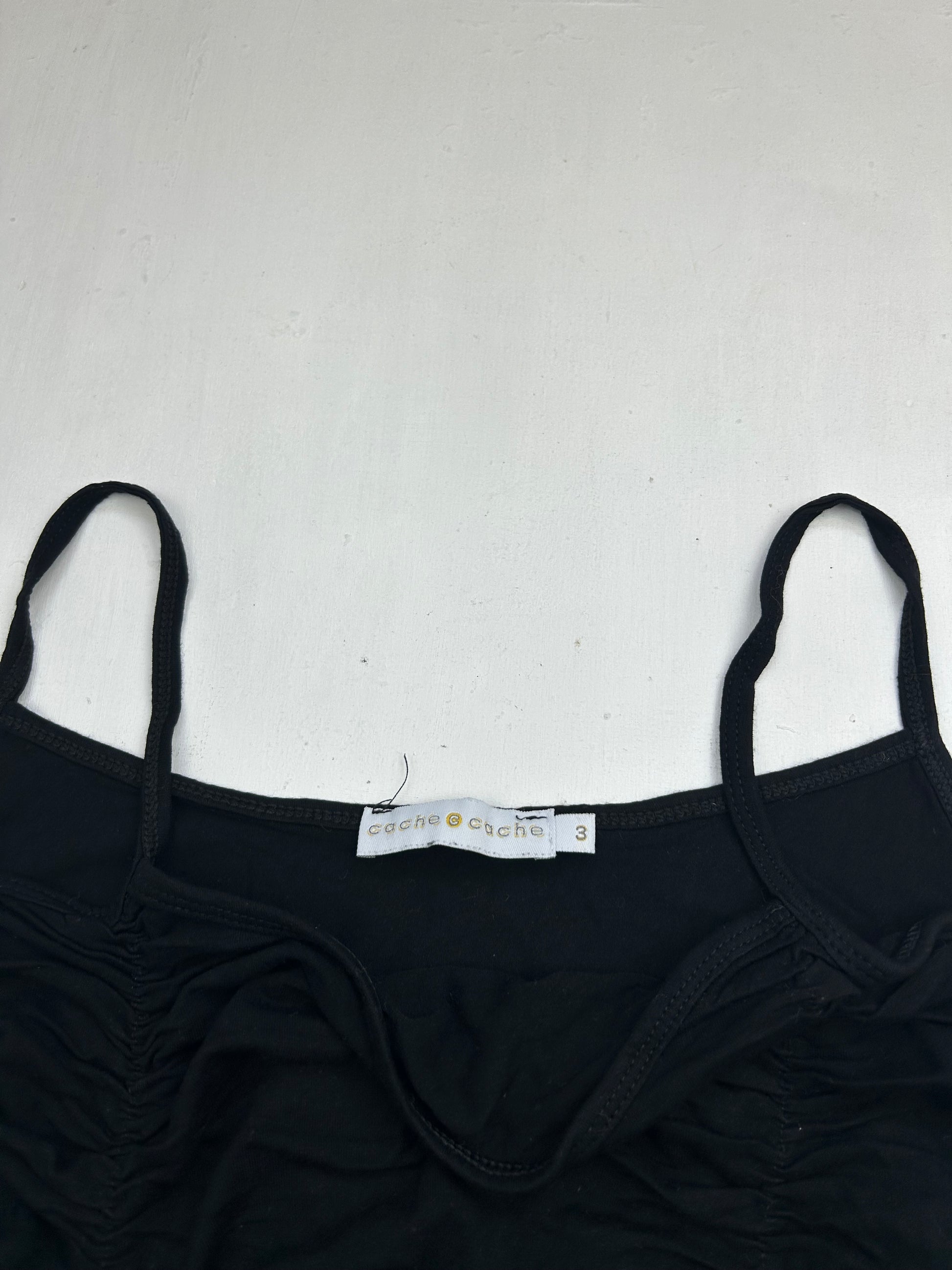 Black ruched cami top (M/L)
