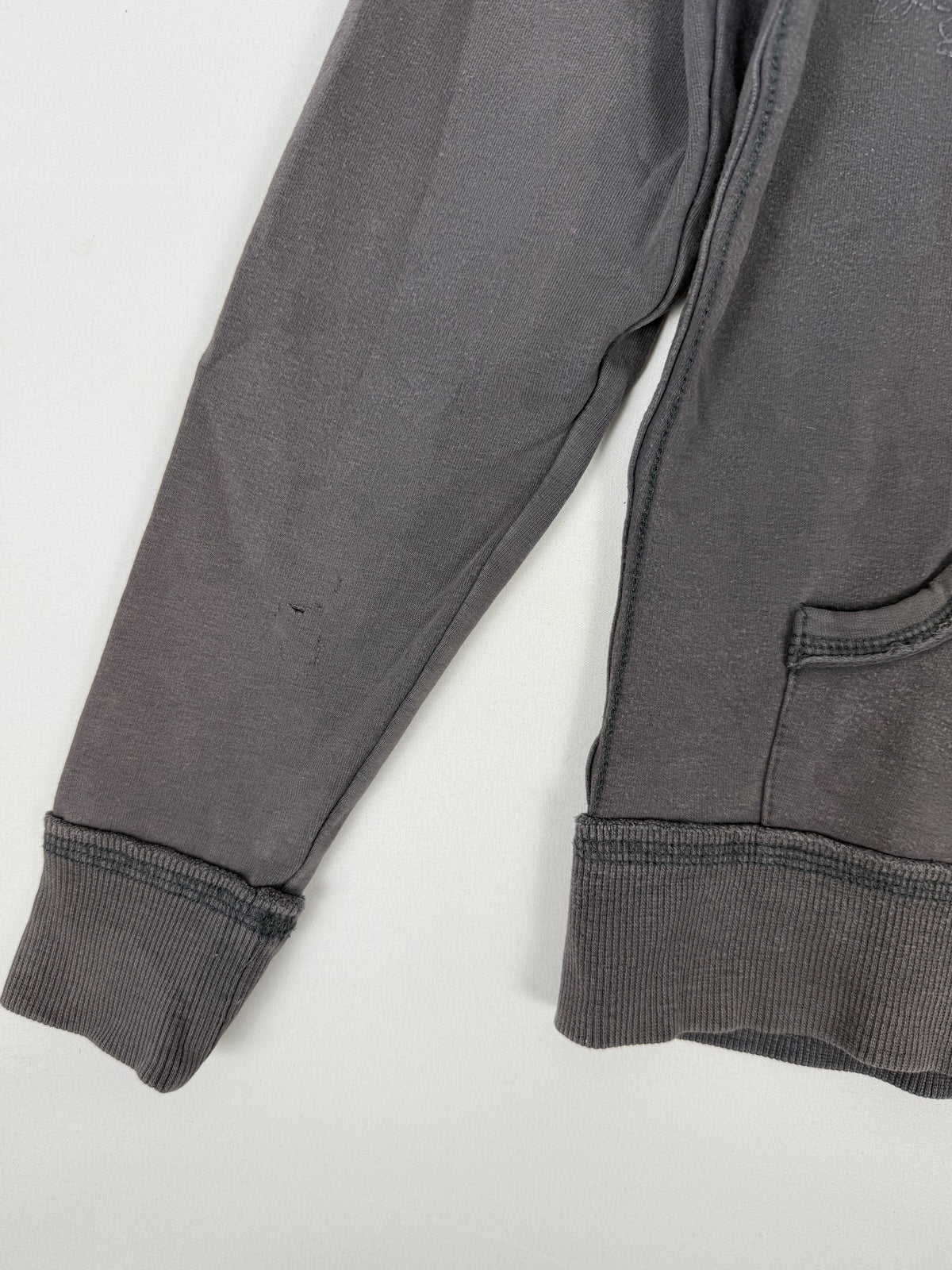 Grey zip up cotton hoodie (XS)