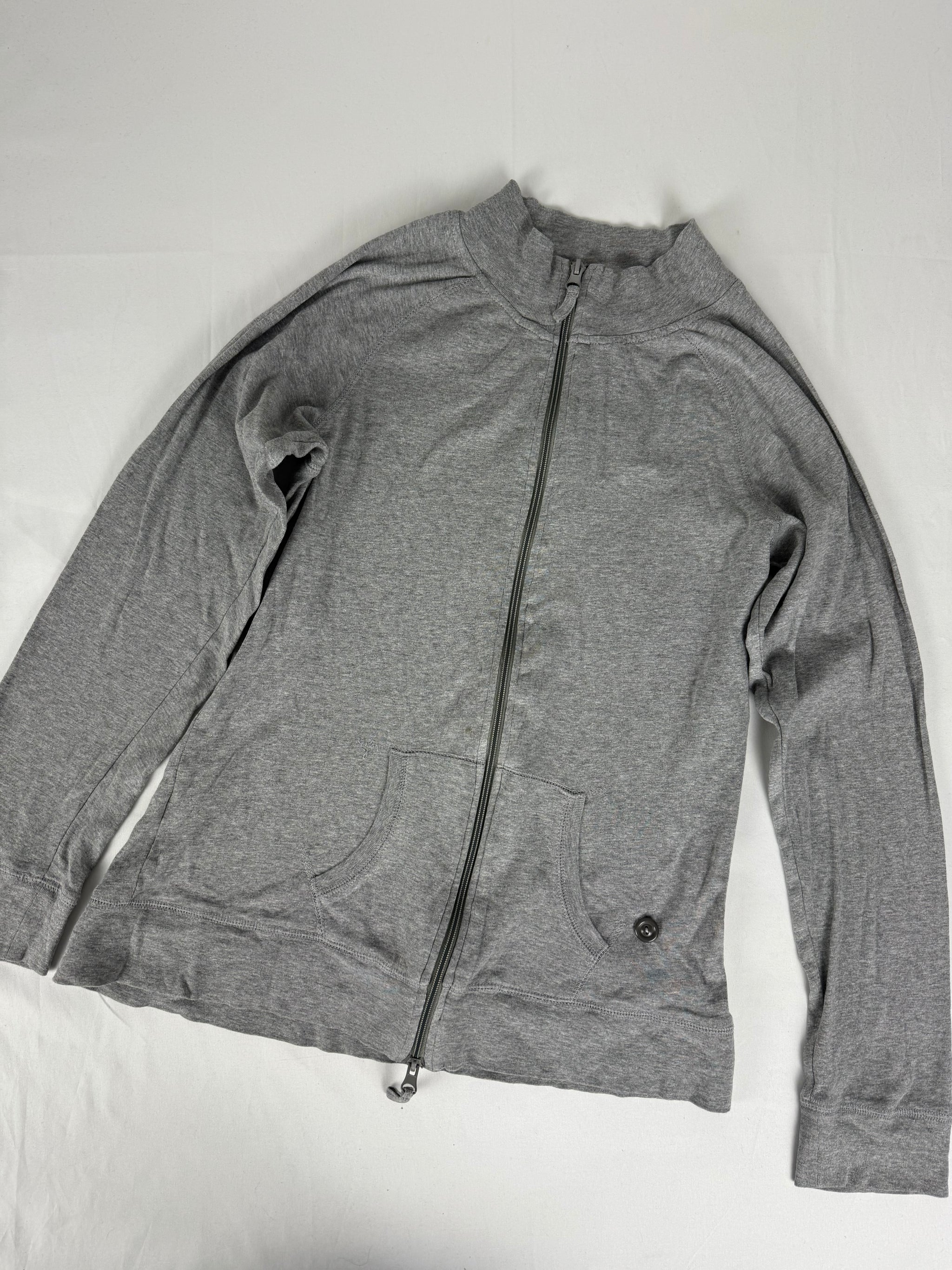 Grey zip up cotton sweatshirt (XL)