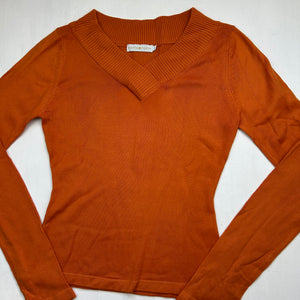 Orange V neck jumper (S/M)