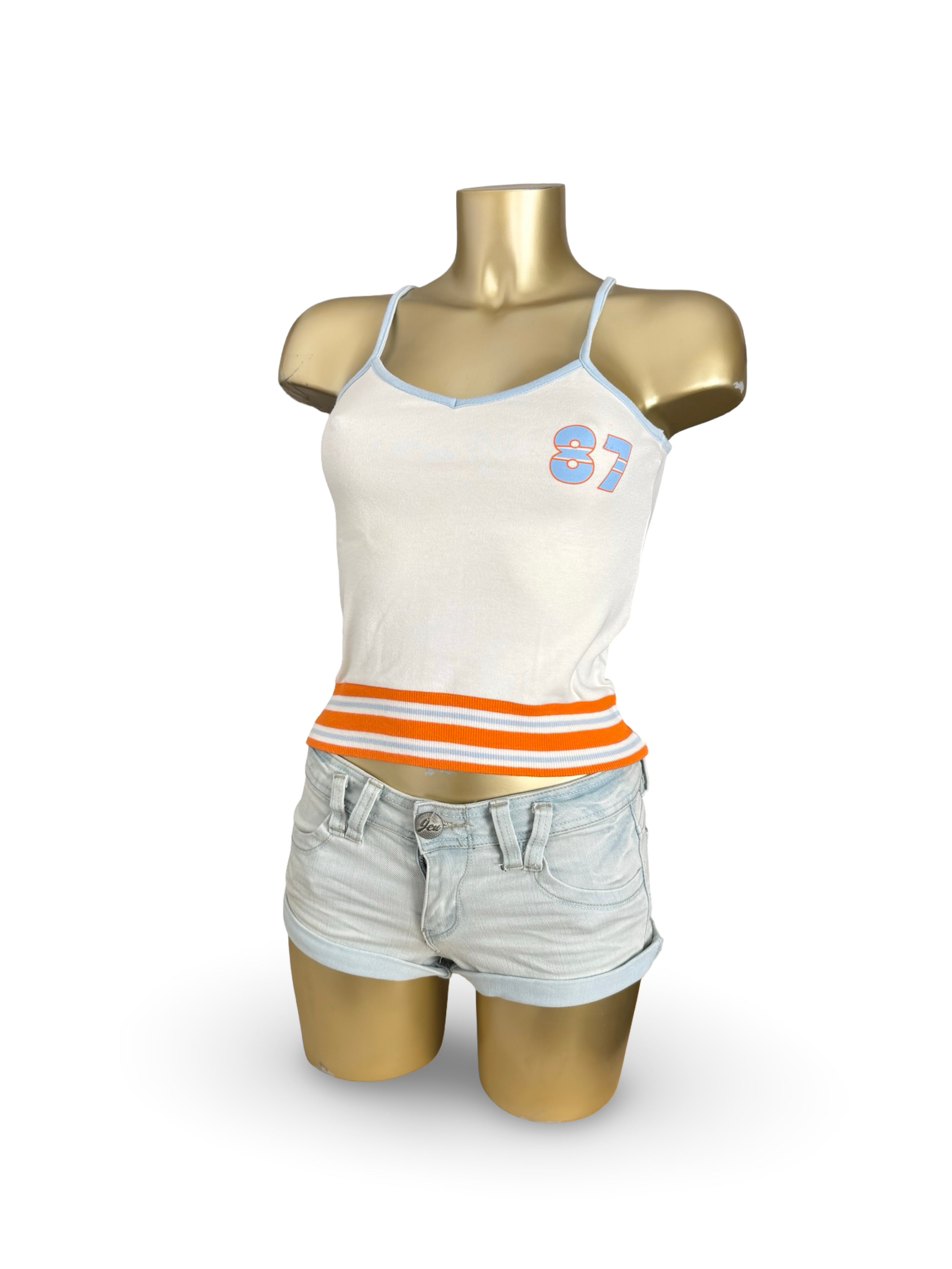 White activewear cotton top (M)