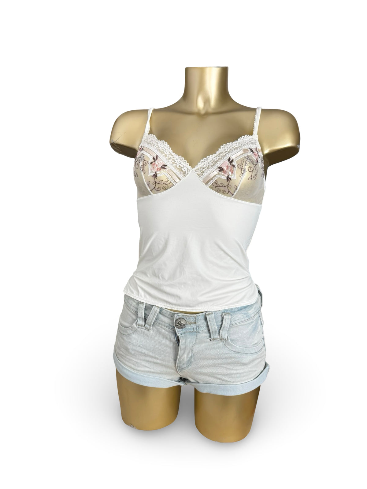 White lace cami top (M)