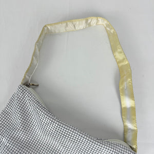 Silver sequins besace shoulder bag (30x32cm)