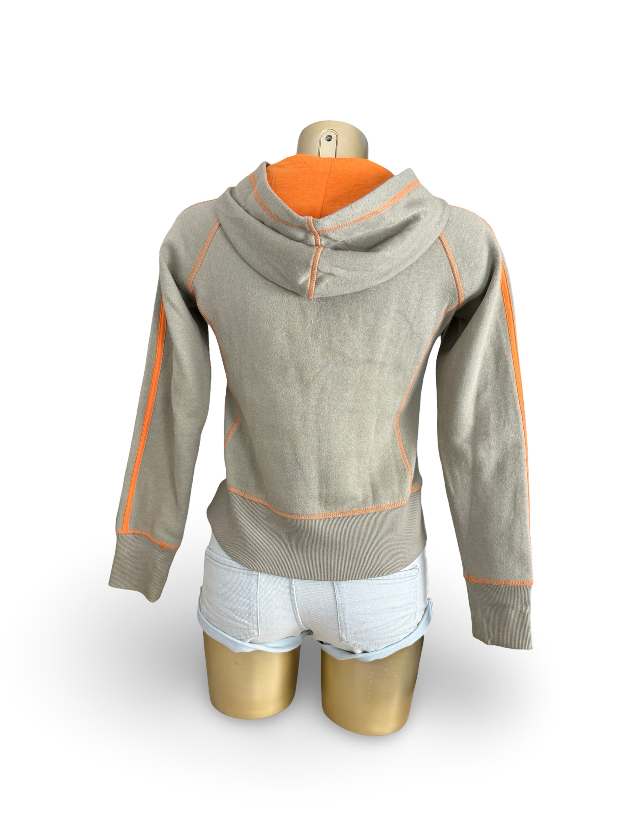 Khaki zip up hoodie (M)
