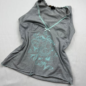 Grey cotton V neck tank top (M/L)