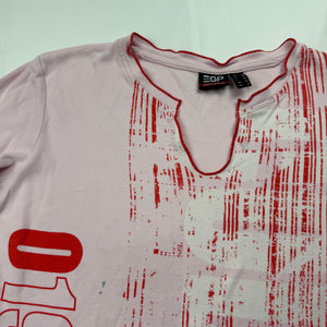 Pink graphic long sleeves top (M)