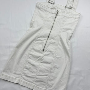 White stretchy denim tight fit mini dress (S)
