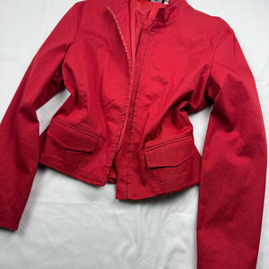 Red corset tight fit office blazer jacket (XL)