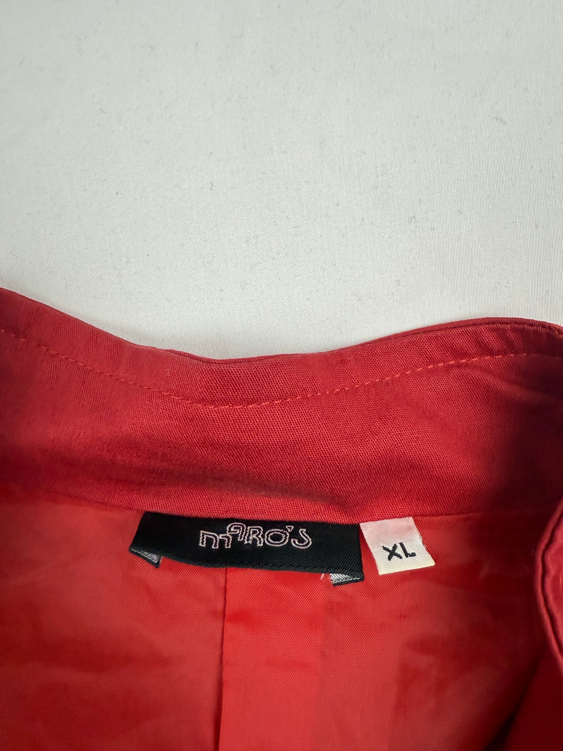 Red corset tight fit office blazer jacket (XL)