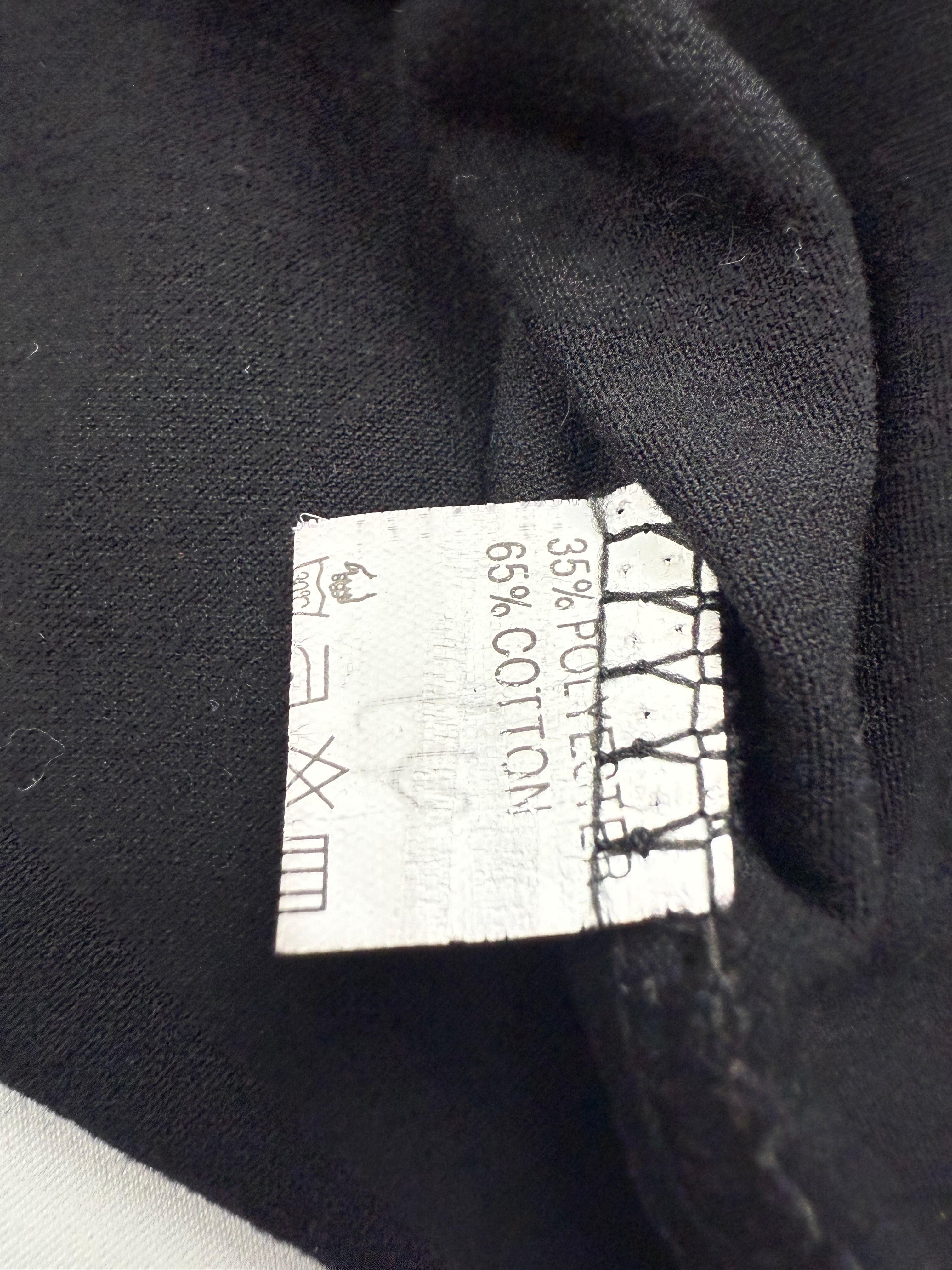 Black cotton sequins flared long sleeves top (S/M)