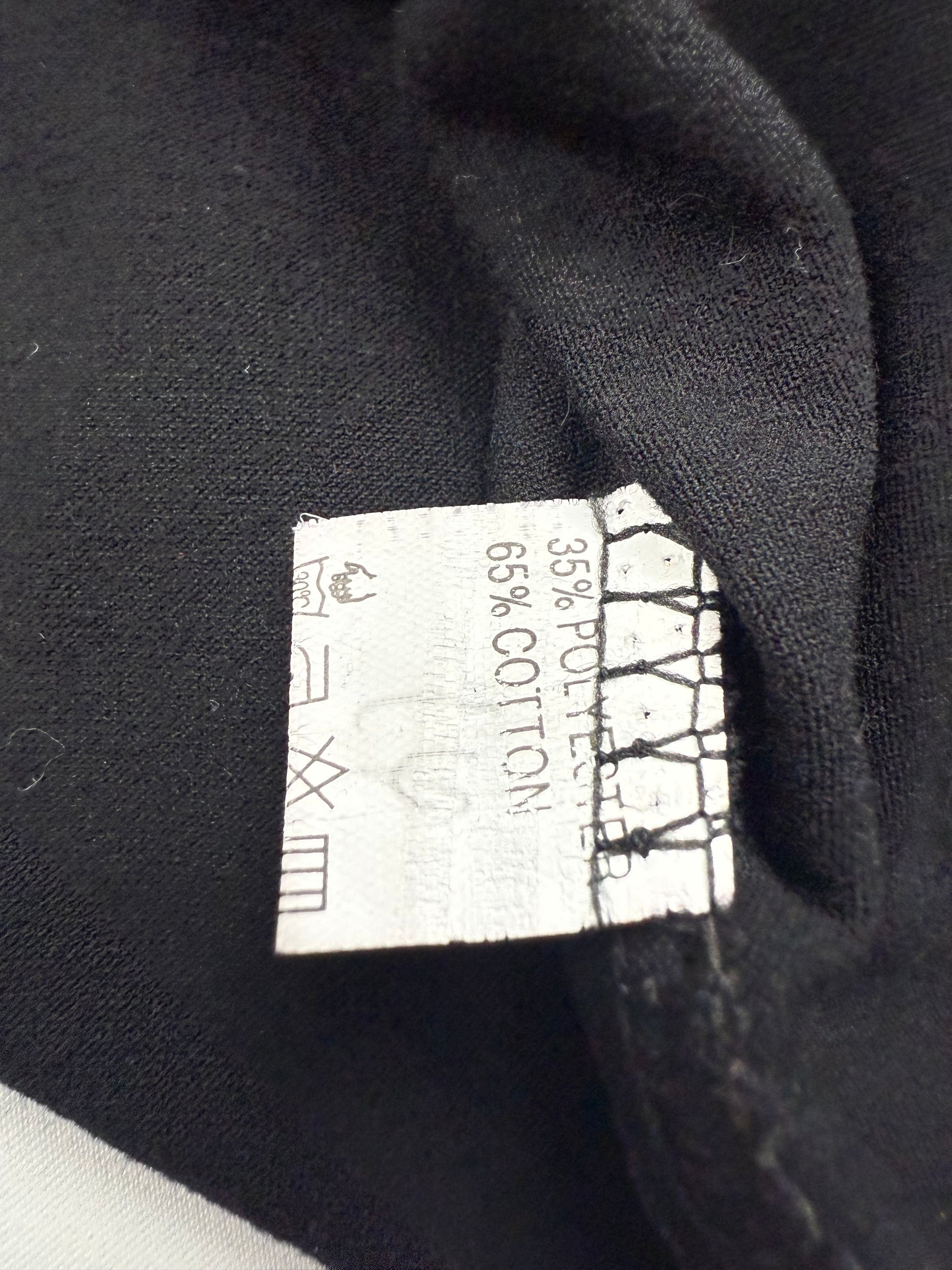 Black cotton sequins flared long sleeves top (S/M)