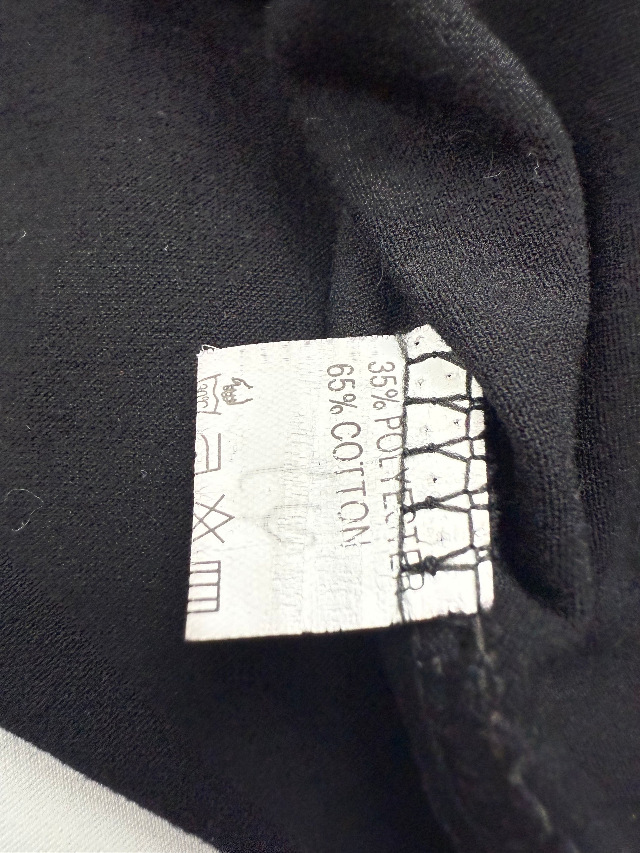 Black cotton sequins flared long sleeves top (S/M)