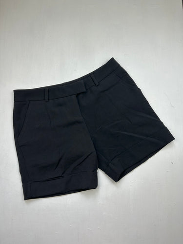 Black low rise office siren mini short (S)