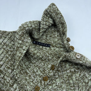 Khaki turtleneck asymmetric jumper (S/M)