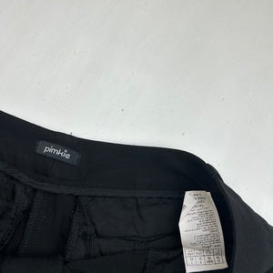 Black low rise office siren mini short (S)
