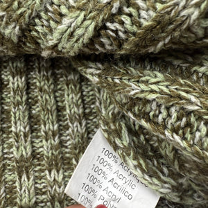 Khaki turtleneck asymmetric jumper (S/M)