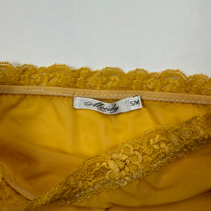 Yellow mesh tube top (XS)